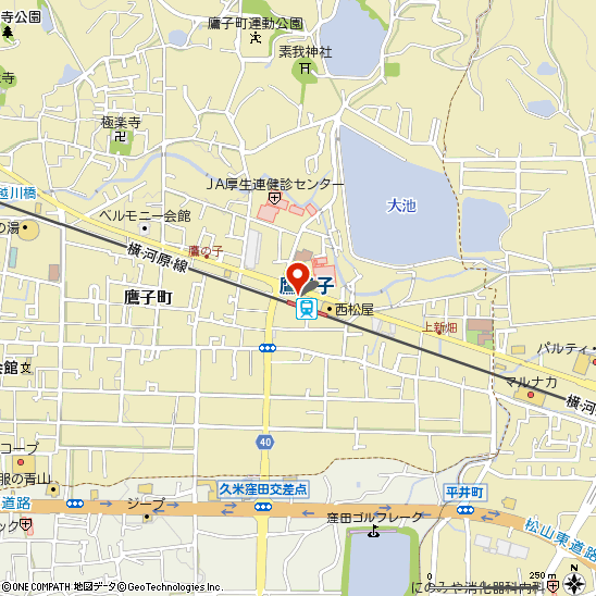 タカノコタイヤ付近の地図